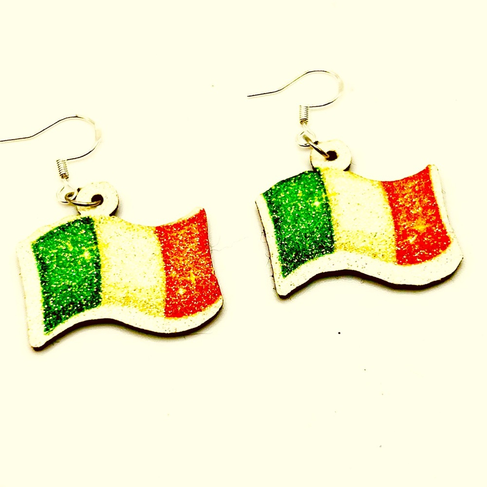 NEW St. Patrick's Day Lucky Irish Ireland Flag Earrings